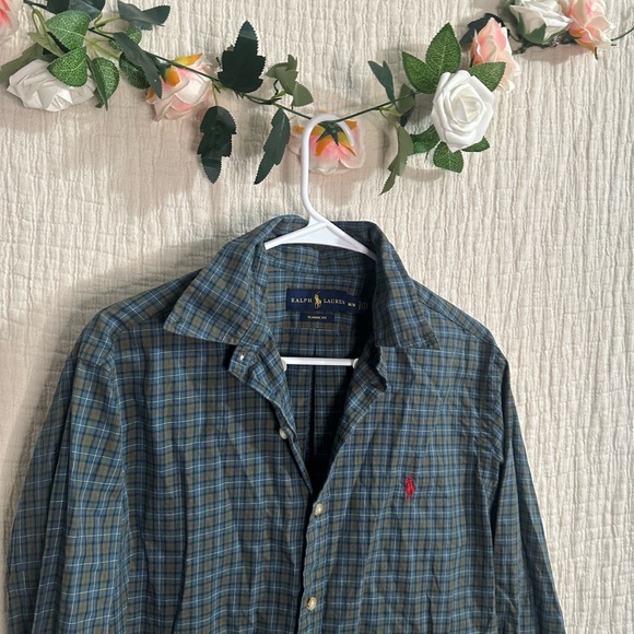 Ralph Lauren Blue Casual Button Down Shirt - Picture 2 of 3